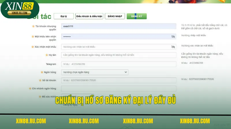 Chuẩn bị hồ sơ đăng ký đại lý đầy đủ